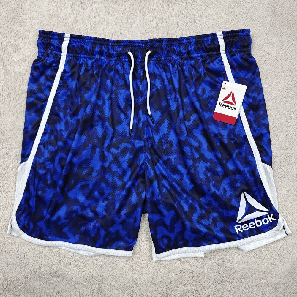 Reebok Groundwork Shorts 7" Men's XL Blue Athletic Gym Drawstring Pockets NWT